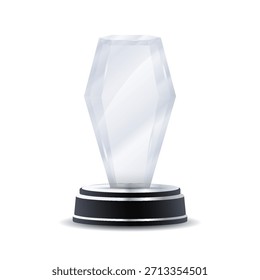 Circle Silber Glas Trophäe Award mit weich glühenden Kanten, realistische Kristall-Highlights, und gravierte Lorbeerkranz-Symbol geeignet für moderne Zeremonie Designs, elegante Award-Visuals, und polierte Vect