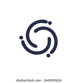 Circle simple logo. Circular hand drawn design template