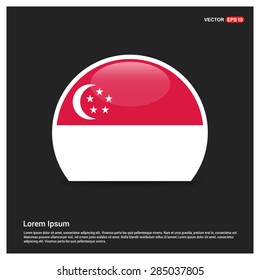 circle Singapore flag Sticker