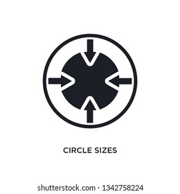 circle sizes isolated icon. simple element illustration from ultimate glyphicons concept icons. 
