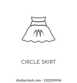 Circle Skirt linear icon. Circle Skirt concept stroke symbol design. Thin graphic elements vector illustration, outline pattern on a white background, eps 10.