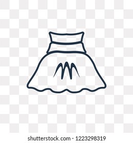 Circle Skirt vector outline icon isolated on transparent background, high quality linear Circle Skirt transparency concept can be used web and mobile