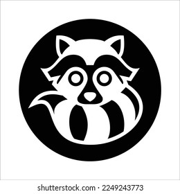 Circle Skunk Head Cute Little Animal Nature Logo