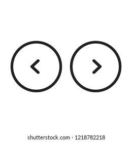 Circle Slider Buttons Arrows Vector