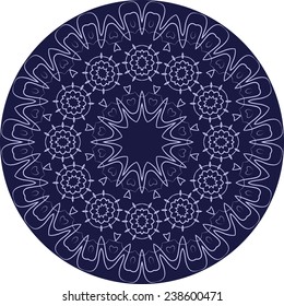 Circle sophisticated symmetric pattern vector motives of Western Europe, Celts