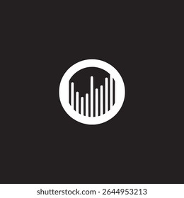 circle sound wave business company logo vector illustration template design