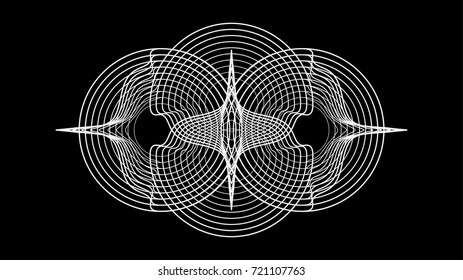 circle sound wave vector illustration