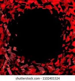 Circle Space With Geometric Pieces Shattered Colorful Frame Abstract Background Vector