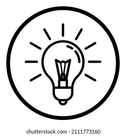 Circle Sphere Bulb Document Flat Icon Isolated On White Background Flat Icon Isolated On White Background