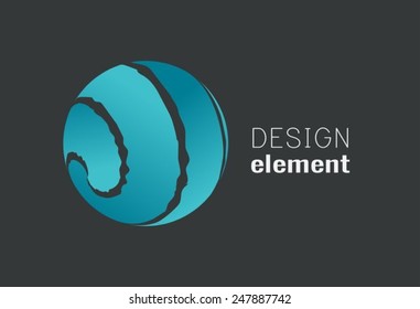 Circle sphere logo design template