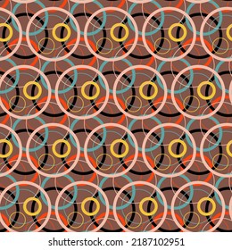 Esfera circular sin fisuras patrón colorido fondo geométrico iridiscente para el diseño textil y el papel envoltorio