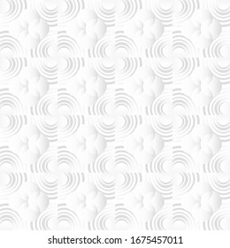 Circle Spin mix round Texture Seamless Pattern. Vector Abstract Elegant white and grey Background. Art style can be used in cover design, book design, poster, cd cover, flyer, website. Vector.