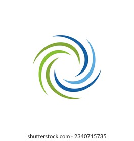 Circle spin round abstract business logo vector image
