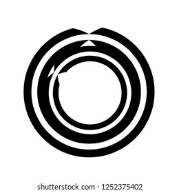 circle spiral effect round shape vector design element monochrome black siolated on white fachion template empty no people