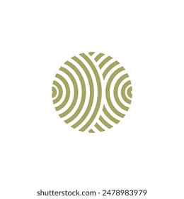 Circle spiral geometric shape line logo vector. Pattern texture icon design