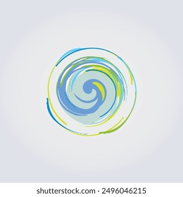 Icono del vórtice espiral del círculo, logotipo para el negocio Corporativa en varios Colores