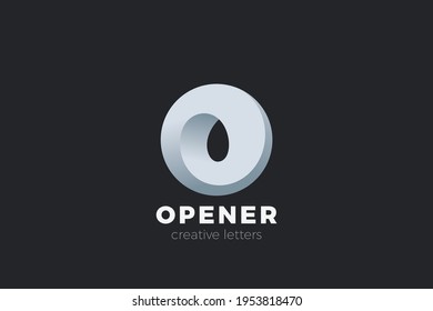 Circle Spiral Wave Droplet Logo abstract Luxury design vector template. Letter O Logotype concept icon.