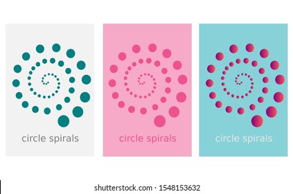 circle spirals portrait modern background