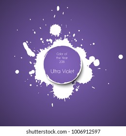 Circle Splash Text Box. Ultra Violet Color