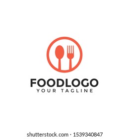 Circle Spoon Fork Food Restaurant Logo Stock Vector (Royalty Free ...