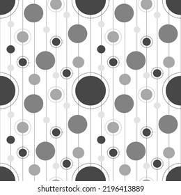 Circle spot gray abstract art, elegant textile design and decoration, vector illustration