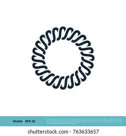 Circle Spring Icon Vector Logo Template Illustration Design. Vector EPS 10.