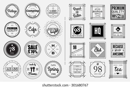 Circle And Square Badges Design Elements,vintage Sign,design Template,label