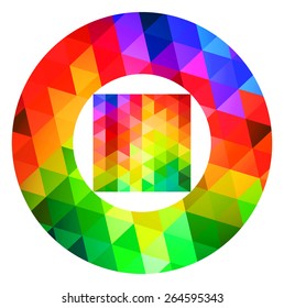 Circle And Square Color Palette Guide Spectrum Vector