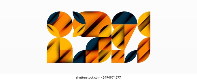Circle, square and flower petal geometric background. Round shapes composition for wallpaper, banner, background or landing
