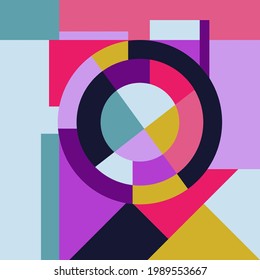 
Circle and square Geometric vector, modern abstract background
