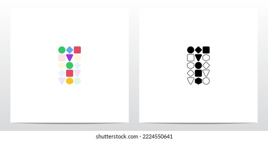 Circle Square Hexagon Diamond Triangle Shape Letter Logo Design T 