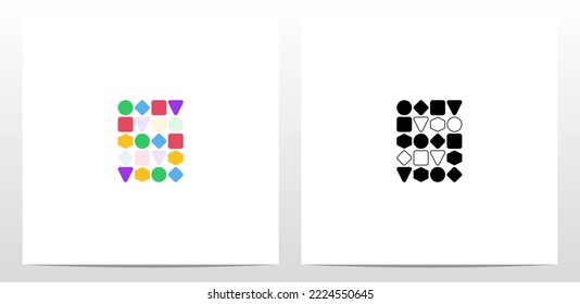 Circle Square Hexagon Diamond Triangle Shape Letter Logo Design S 