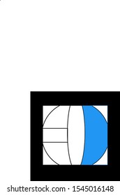 circle in square icon design vector in the white bacground