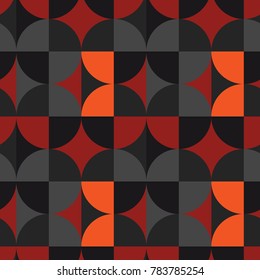 Circle square illusion seamless pattern. For print, fashion design, wrapping, wallpaper