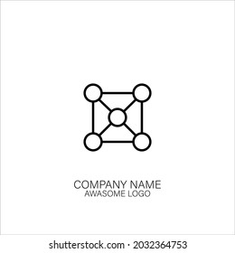 diseño de logotipo cuadrado de círculo