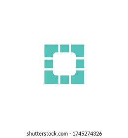 Circle square logo element symbol design vector shape