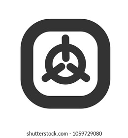 circle with square logo. vector eps 10.