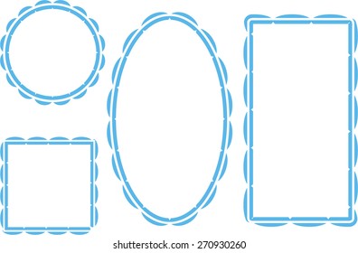 circle and square and oval and rectangle frame