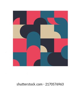 Circle and Square pattern design background. Vector business or technology presentation template, brochure or flyer pattern, or geometric web banner