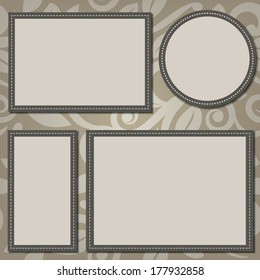 circle and square template for text or photos, rectangles in 4x6 and 5x7 size. Scrapbooking template