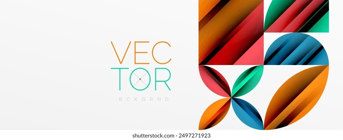 Circle, square, triangle shapes geometric minimal background