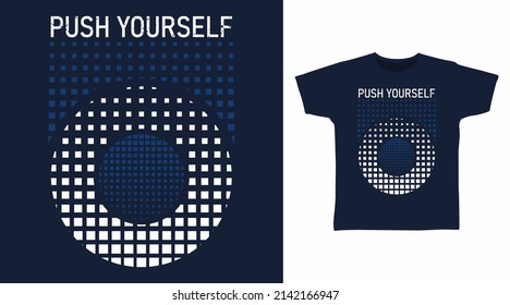 Circle square tshirt concept design
