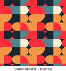 Circle squares irregular seamless pattern. For print, fashion design, wrapping, wallpaper