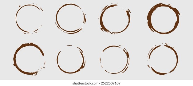 circle stain or coffee circle in vector