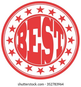 circle stamp "best"