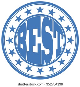circle stamp "best"