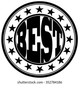 circle stamp "best"