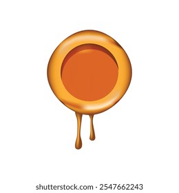 Kreisstempel orange Farbe design Vektorgrafik