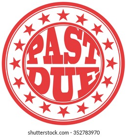 circle stamp "past due"