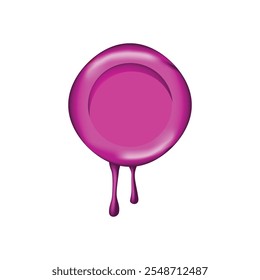 Circle stamp pink color design vector illustration